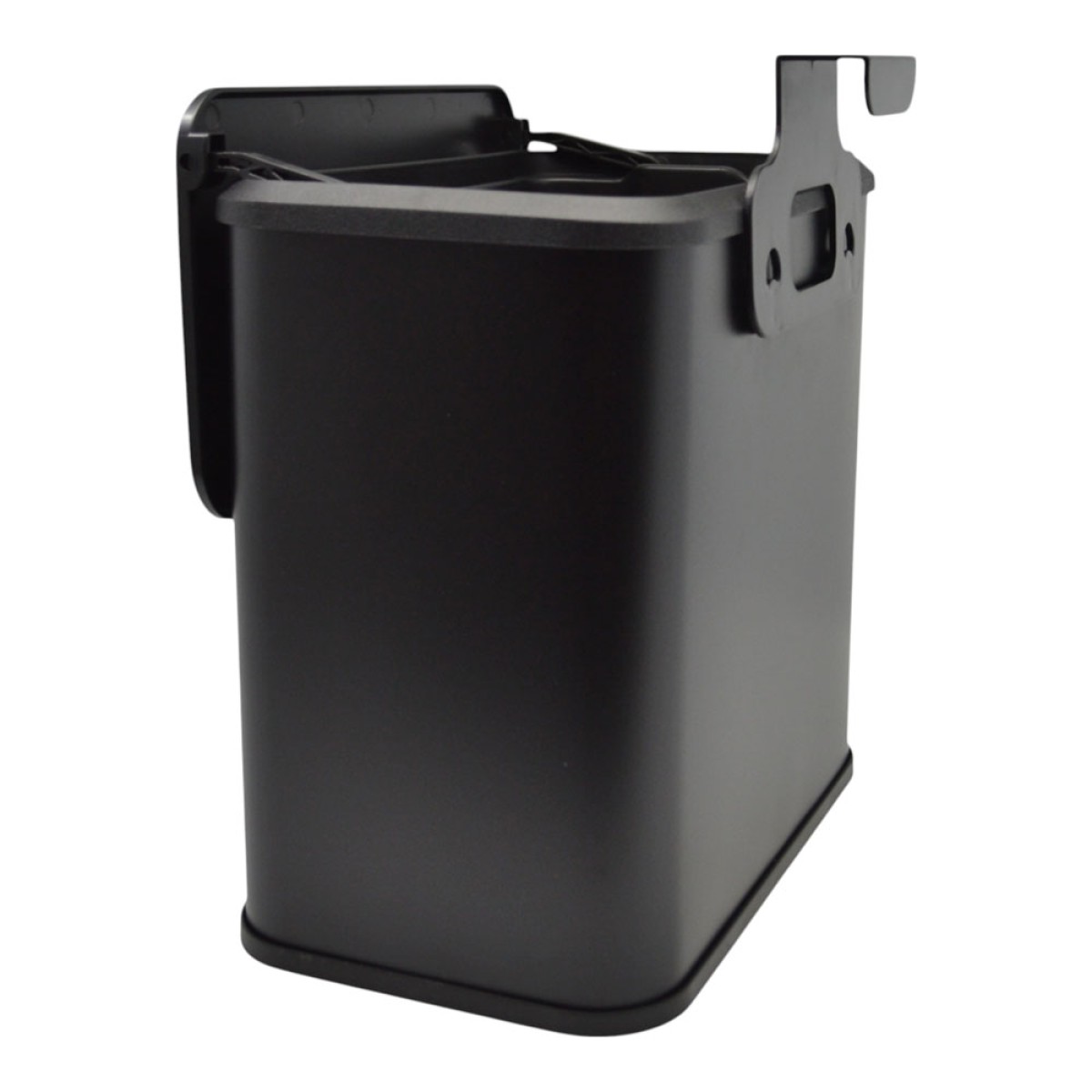 Κάδος Απορριμμάτων 5lt Μαύρος με Γάντζο Ανάρτησης για Ντουλάπι & Καπάκι Διπλής Κατεύθυνσης