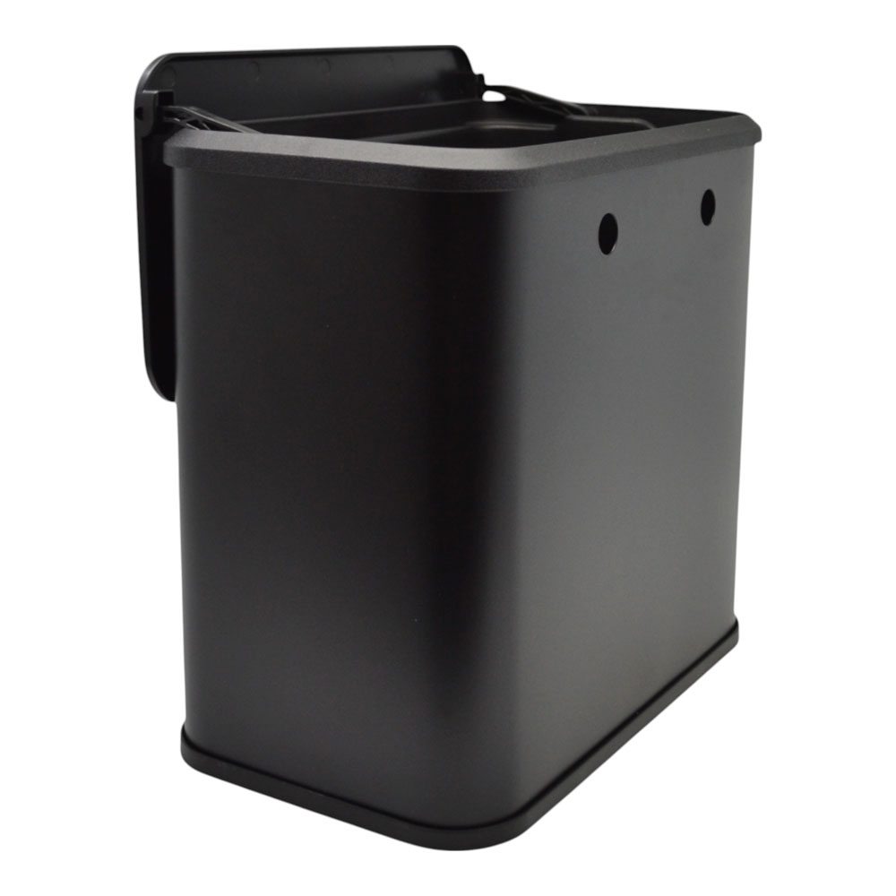 Κάδος Απορριμμάτων 5lt Μαύρος με Γάντζο Ανάρτησης για Ντουλάπι & Καπάκι Διπλής Κατεύθυνσης
