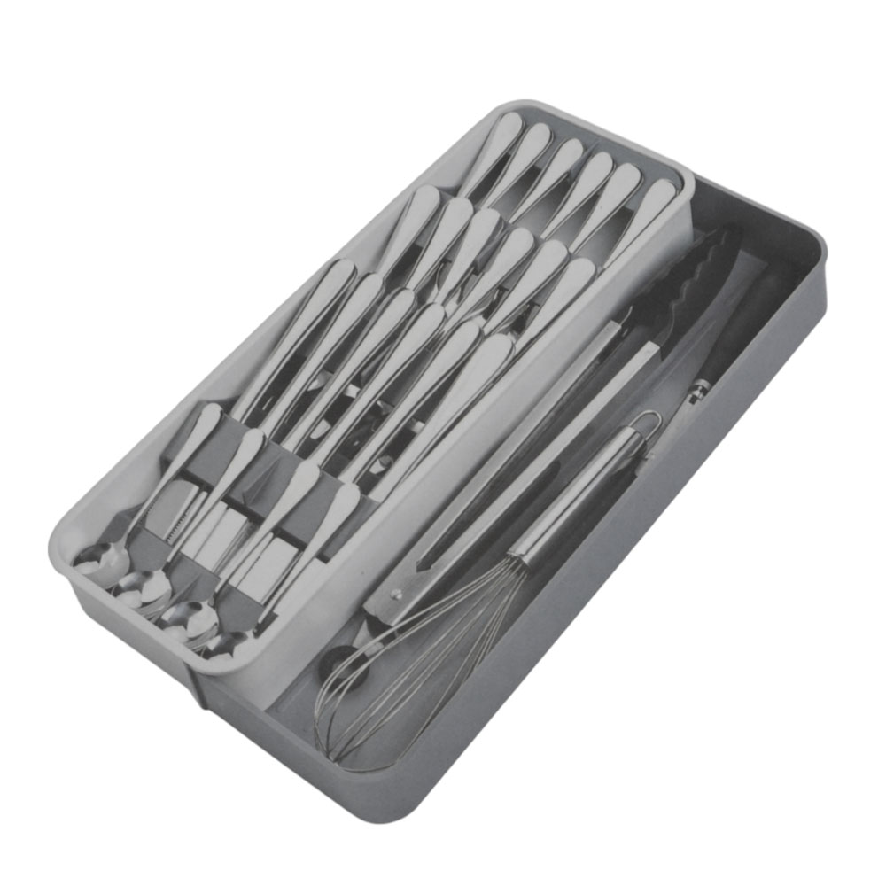 Ankor Θήκη Συρταριού για Μαχαιροπίρουνα (14-22x39.5x5.6) Επεκτεινόμενη 5 Θέσεων 847181