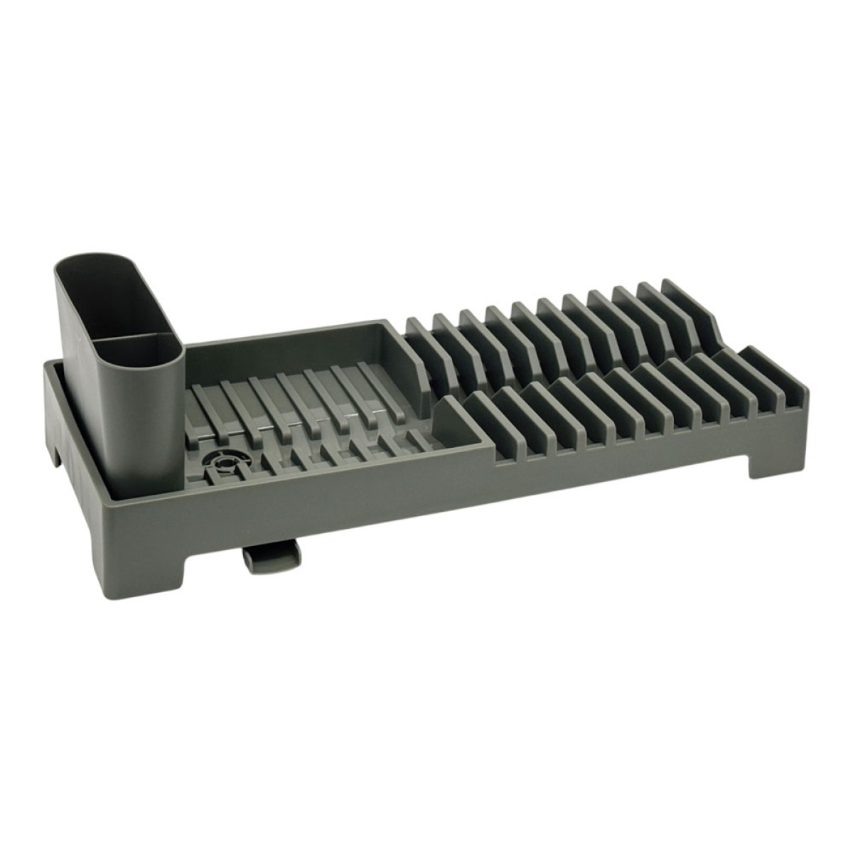 Ankor Πλαστική Πιατοθήκη (19x46x13.5) Λαδί – Με Στόμιο Αποστράγγισης & Κουταλοθήκη