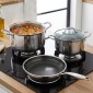 Ankor Dmond Tri-Ply: Κατσαρόλες N.24 & N.26 & Τηγάνι N.24 – Stainless Steel Αντικολλητικά Laser