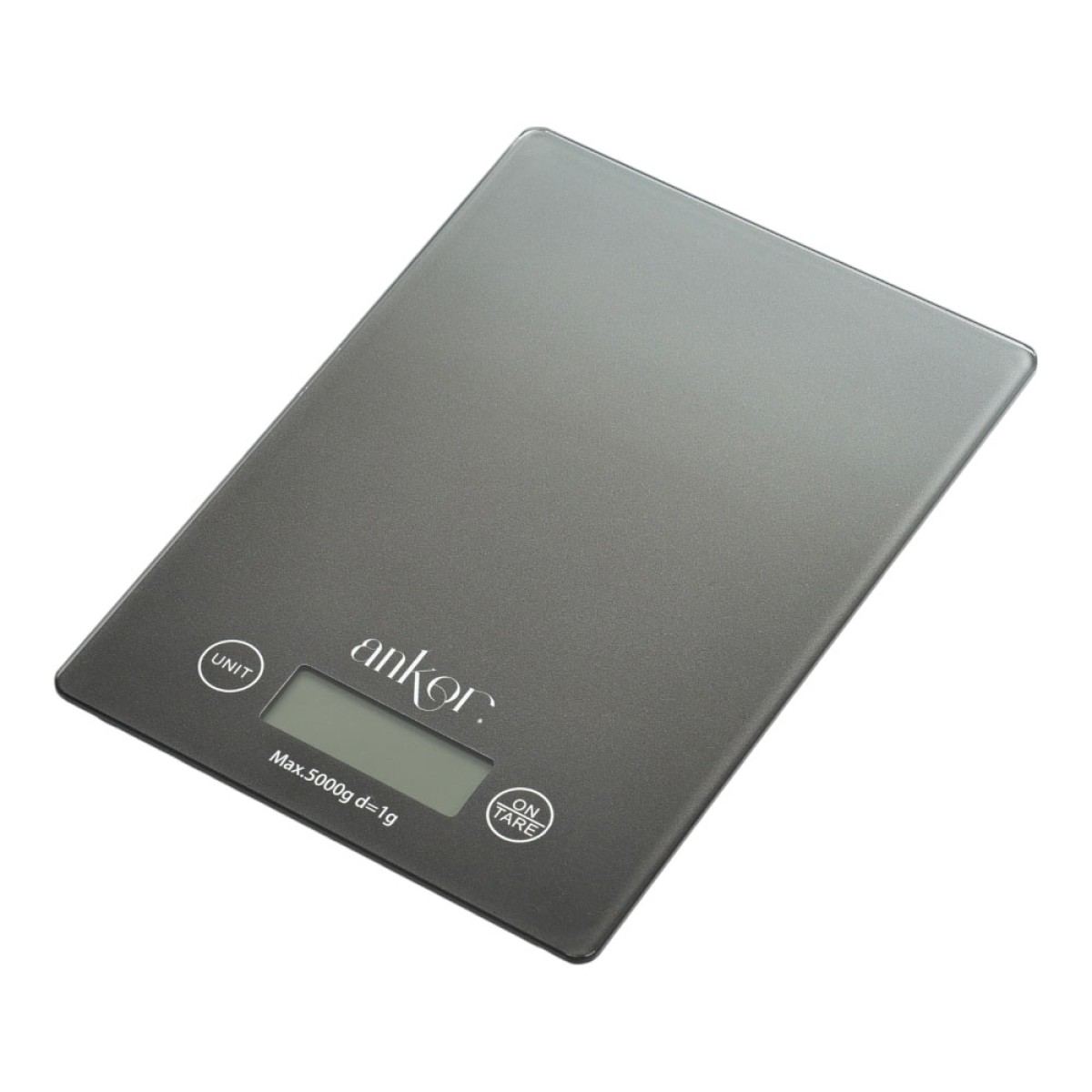 Ankor Grey Ηλεκτρονική Ζυγαριά Κουζίνας 5kg Γυάλινη