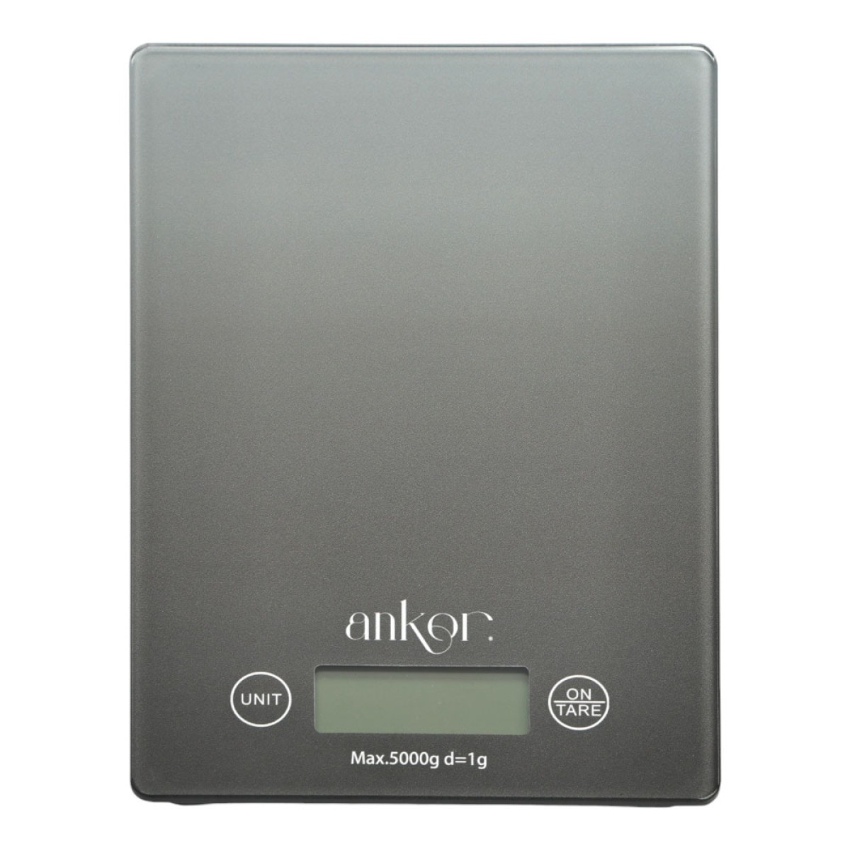 Ankor Grey Ηλεκτρονική Ζυγαριά Κουζίνας 5kg Γυάλινη