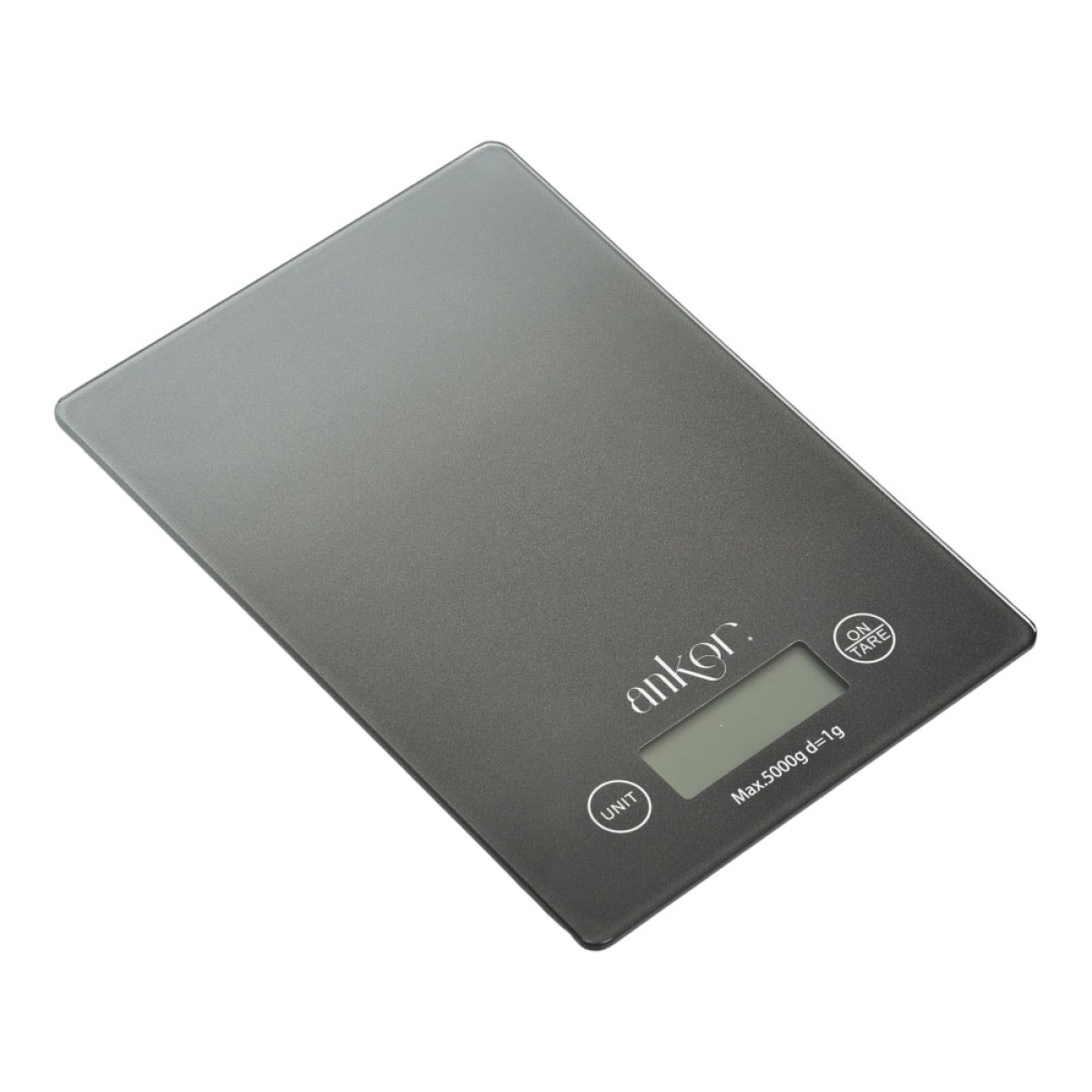 Ankor Grey Ηλεκτρονική Ζυγαριά Κουζίνας 5kg Γυάλινη