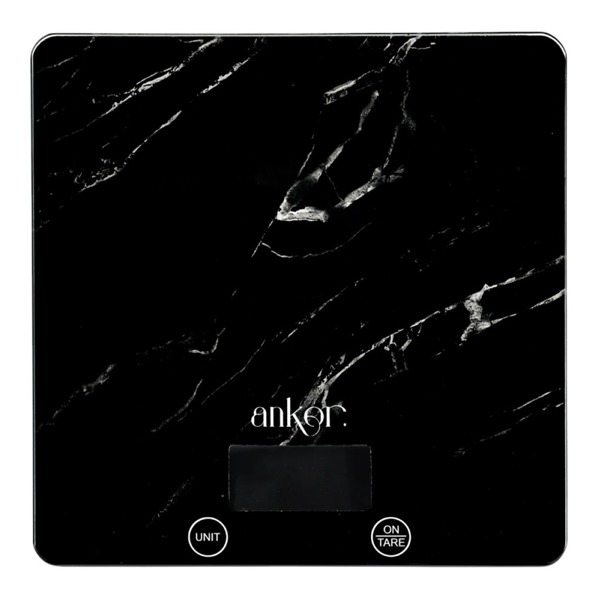 Marble Black Ηλεκτρονική Ζυγαριά Κουζίνας 15kg Γυάλινη Τετράγωνη
