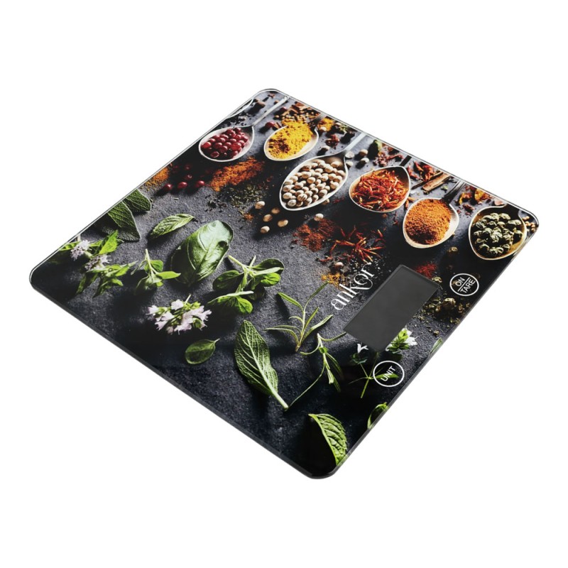 Spices Ηλεκτρονική Ζυγαριά Κουζίνας 15kg Γυάλινη Τετράγωνη