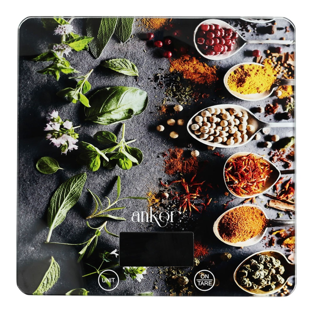 Spices Ηλεκτρονική Ζυγαριά Κουζίνας 15kg Γυάλινη Τετράγωνη