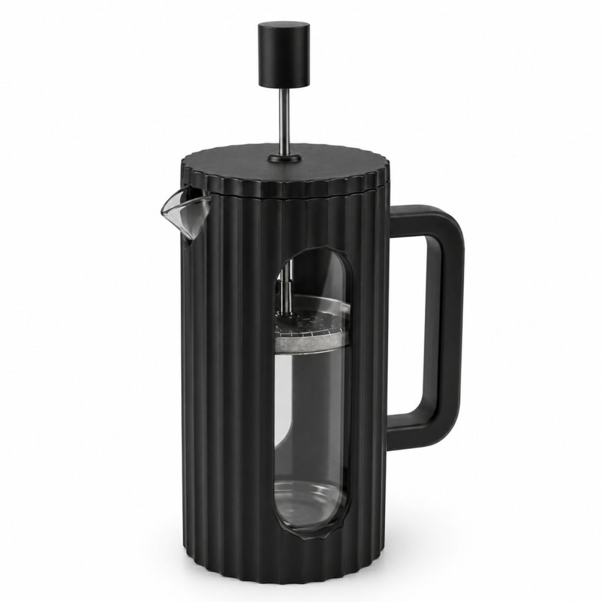 Ankor Καφετιέρα Γαλλικού Χειρός 350ml με Πρέσα από Βοριοπυριτικό Γυαλί & Μαύρο Περίβλημα