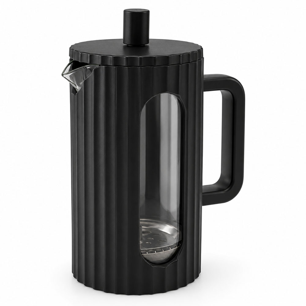 Ankor Καφετιέρα Γαλλικού Χειρός με Πρέσα 600ml από Βοριοπυριτικό Γυαλί & Μαύρο Περίβλημα