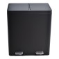 Ankor Double Black Κάδος Απορριμμάτων & Ανακύκλωσης Διπλός 40Lt (2x20Lt) Soft Close