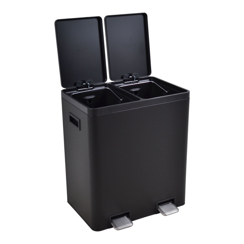 Ankor Double Black Κάδος Απορριμμάτων & Ανακύκλωσης Διπλός 40Lt (2x20Lt) Soft Close