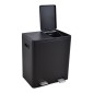 Ankor Double Black Κάδος Απορριμμάτων & Ανακύκλωσης Διπλός 40Lt (2x20Lt) Soft Close