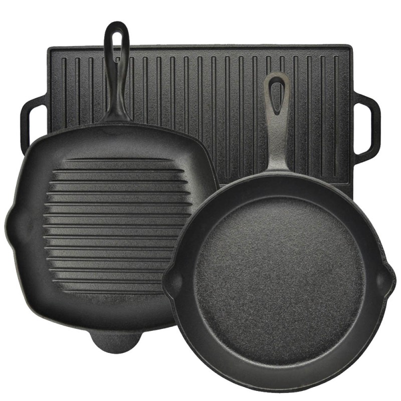 Ankor Premium Σετ Μαντεμένια Σκεύη 3τμχ – Πλάκα Διπλής Όψης, Τηγάνι Ν.26 & Γκριλιέρα Ν.28 Ankor Premium Σετ Μαντεμένια Σκεύη 3τμχ – Πλάκα Διπλής Όψης, Τηγάνι Ν.26 & Γκριλιέρα Ν.28