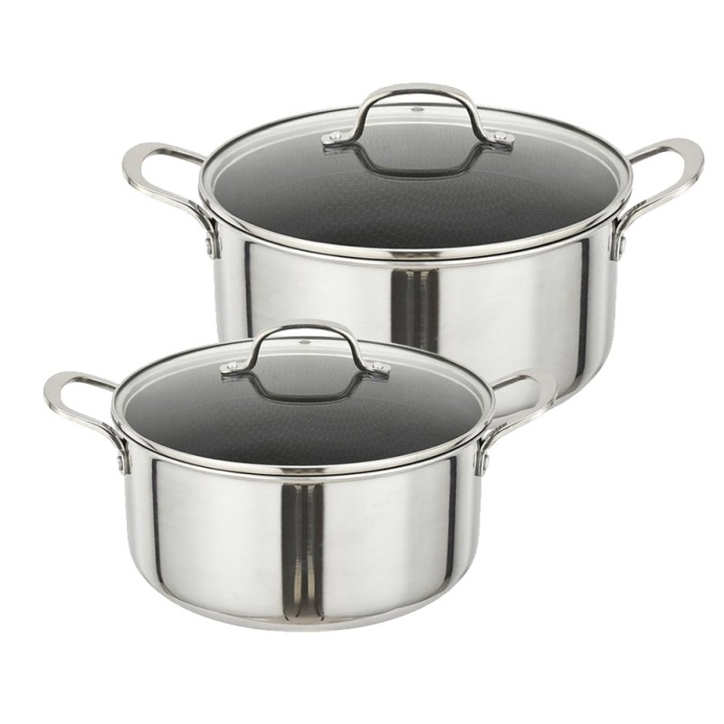 Ankor Dmond Tri-Ply Σετ 2 Κατσαρόλες N.20 & N.26 – Ανοξείδωτες με Αντικολλητική Επίστρωση Laser