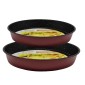 Ankor Duo Baking Set: Σετ 2 Αντικολλητικά Στρογγυλά Ταψιά (Ν.28.5 & Ν.31.5) - Marble & Red Edition