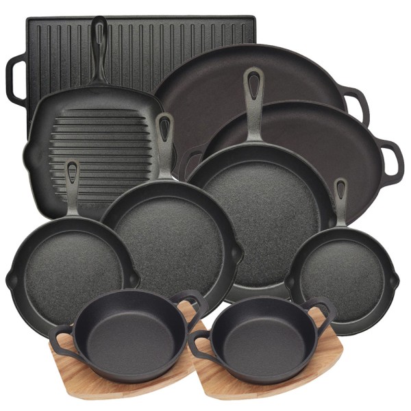 Ankor Premium Ultimate Σετ Μαντεμένια Σκεύη 10τμχ - Pre-Seasoned για Κουζίνα, BBQ & Φούρνο