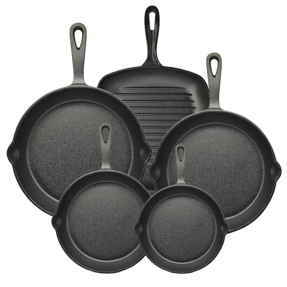 Ankor Ultimate Σετ 5τμχ: 4 Μαντεμένια Τηγάνια (16-30cm) & Γκριλιέρα 28cm