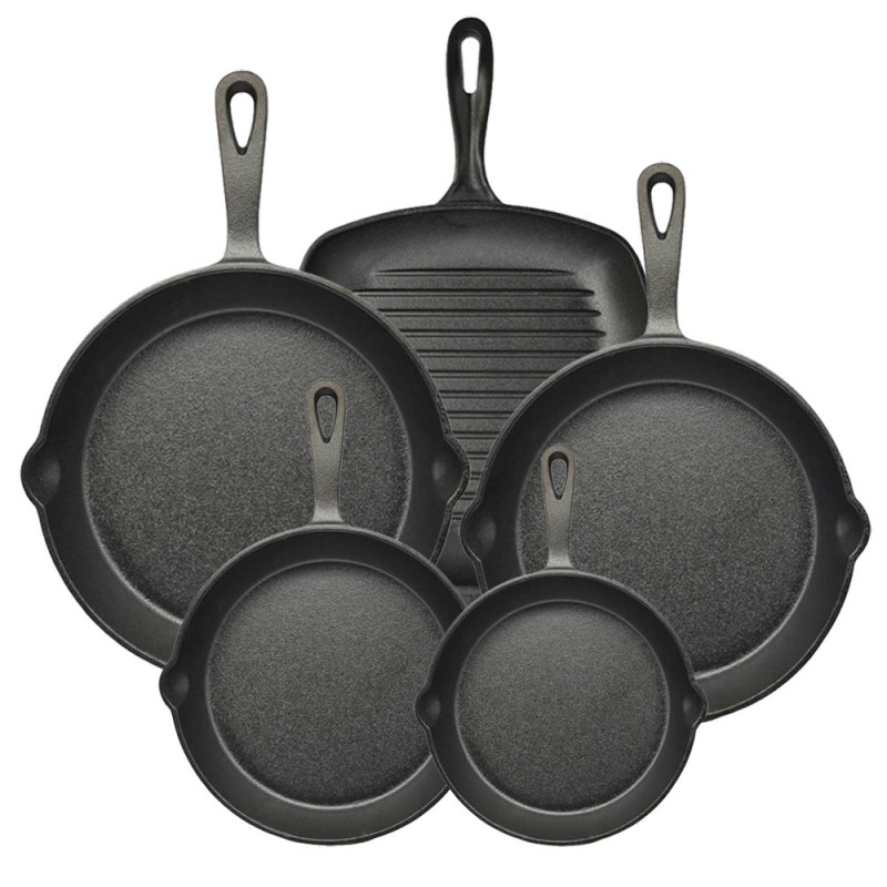 Ankor Ultimate Σετ 5τμχ: 4 Μαντεμένια Τηγάνια (16-30cm) & Γκριλιέρα 28cm