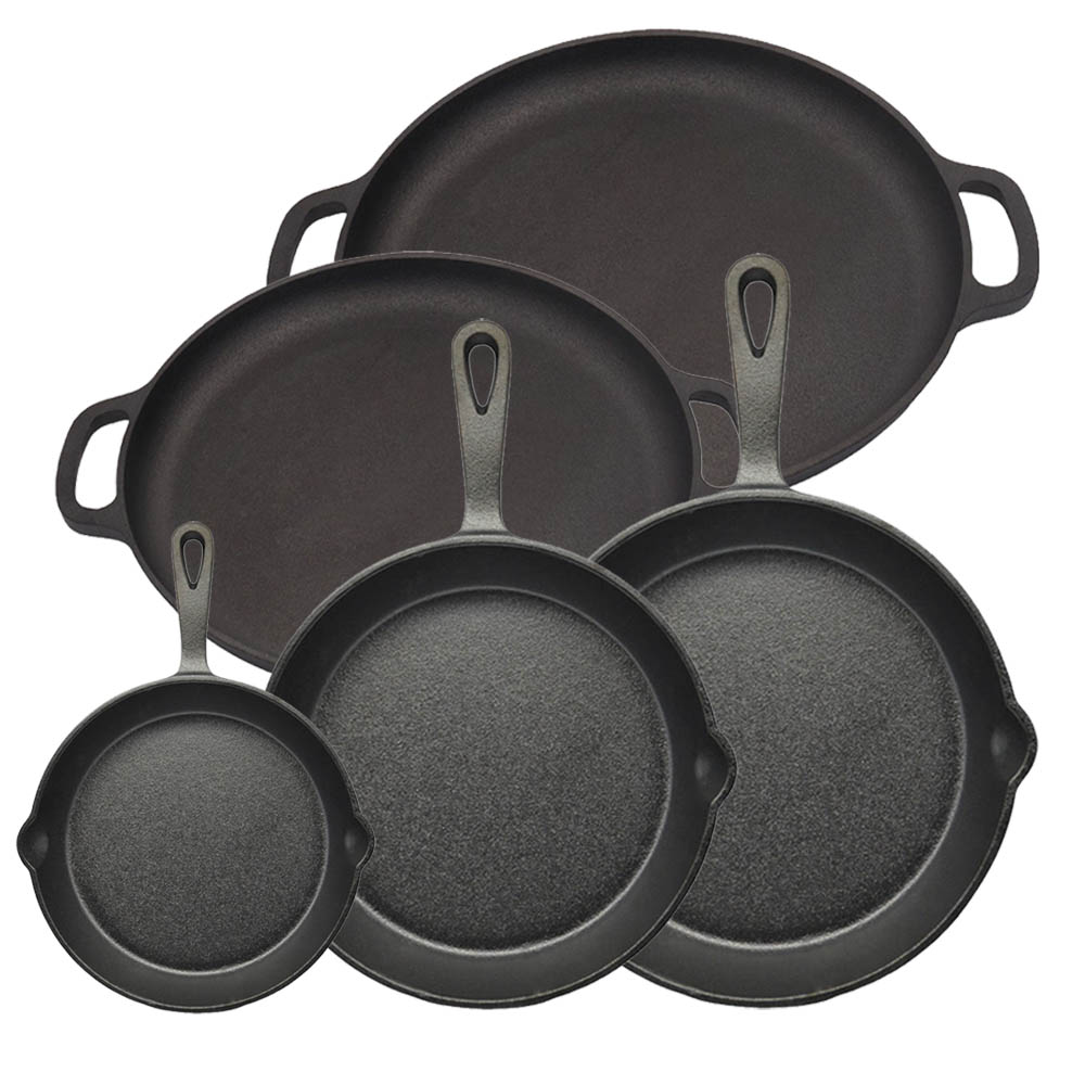 Ankor Premium Μαντεμένιο Σετ 5τμχ: 3 Τηγάνια (16-30cm) & 2 Ταψιά (29-35cm)