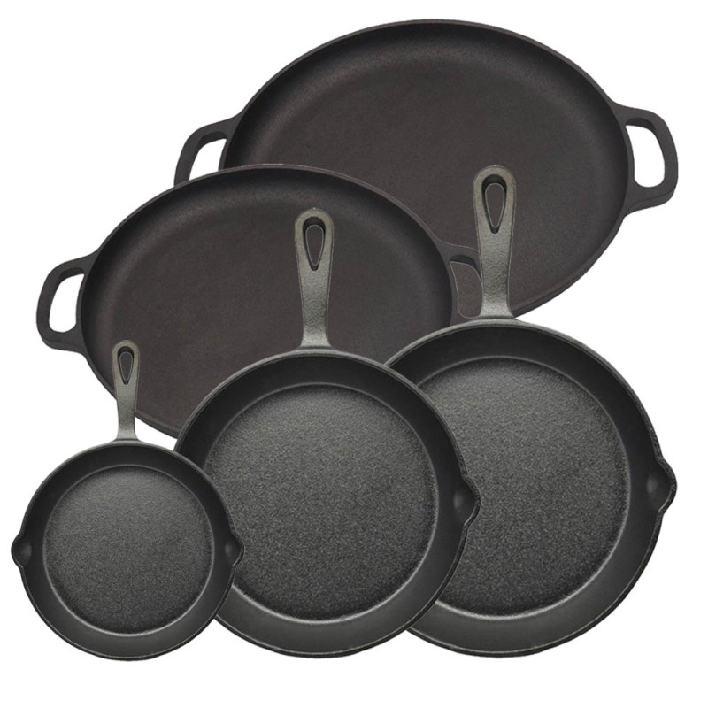 Ankor Premium Μαντεμένιο Σετ 5τμχ: 3 Τηγάνια (16-30cm) & 2 Ταψιά (29-35cm)