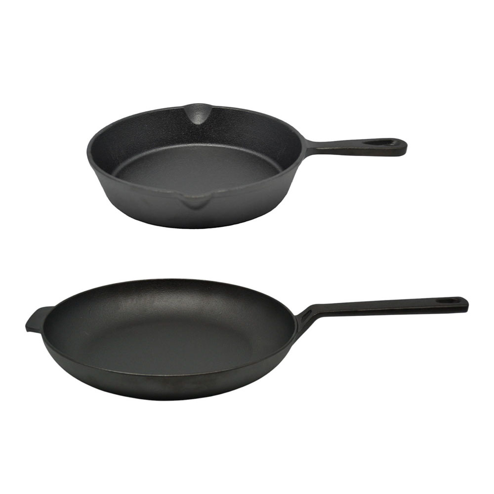 Ankor Premium Σετ Μαντεμένια Τηγάνια 2τμχ (20cm & 28cm) – Κατάλληλα για Όλες τις Εστίες, BBQ & Φούρνο