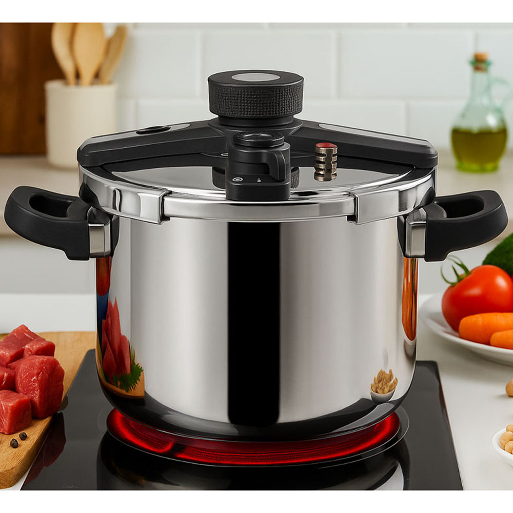 Ankor Χύτρα Ταχύτητας 8lt Ανοξείδωτη 18/10 – Με Τετραπλό Σύστημα Ασφαλείας