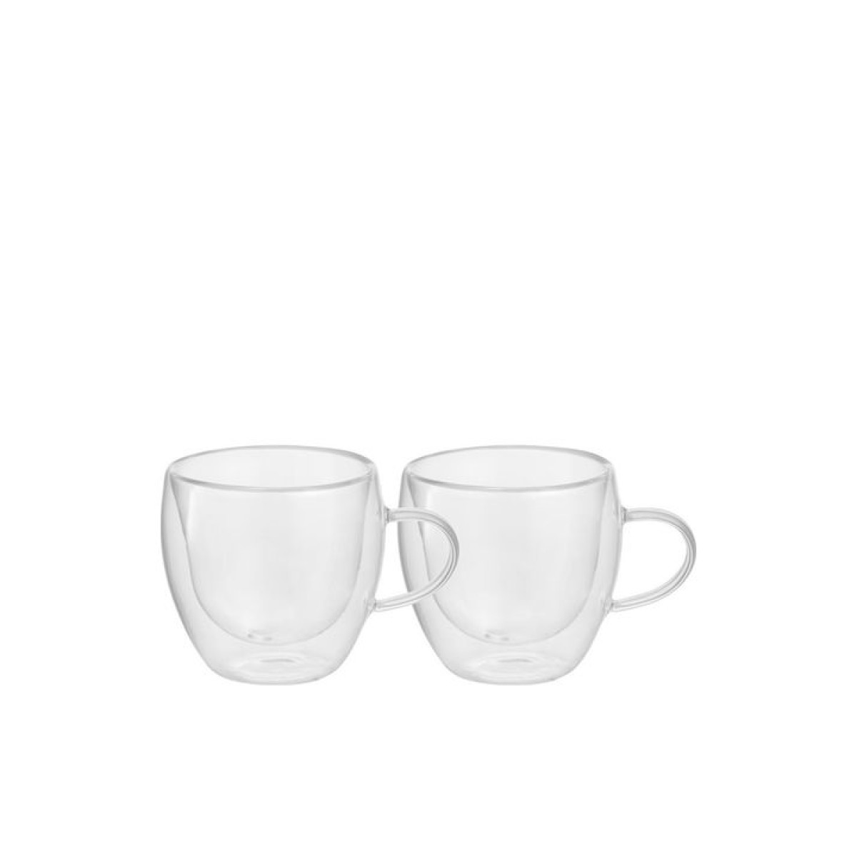 Ankor Σετ 2 Φλιτζάνια Καφέ Γυάλινο 150ml Διπλού Τοιχώματος – για Ελληνικό Καφέ