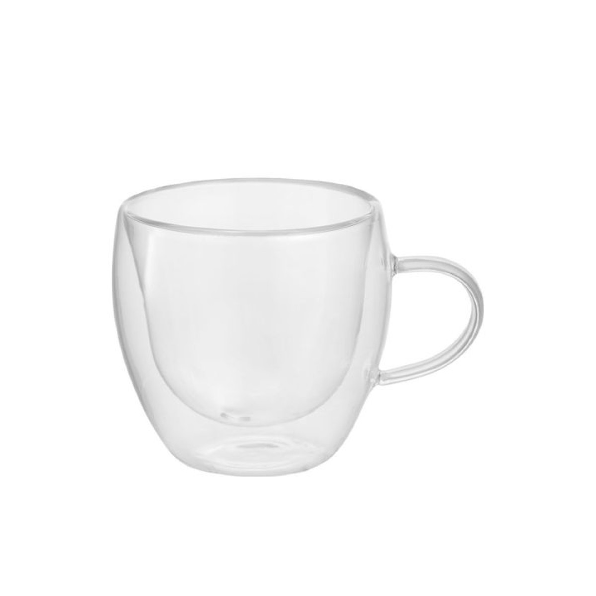 Ankor Σετ 2 Φλιτζάνια Καφέ Γυάλινο 150ml Διπλού Τοιχώματος – για Ελληνικό Καφέ