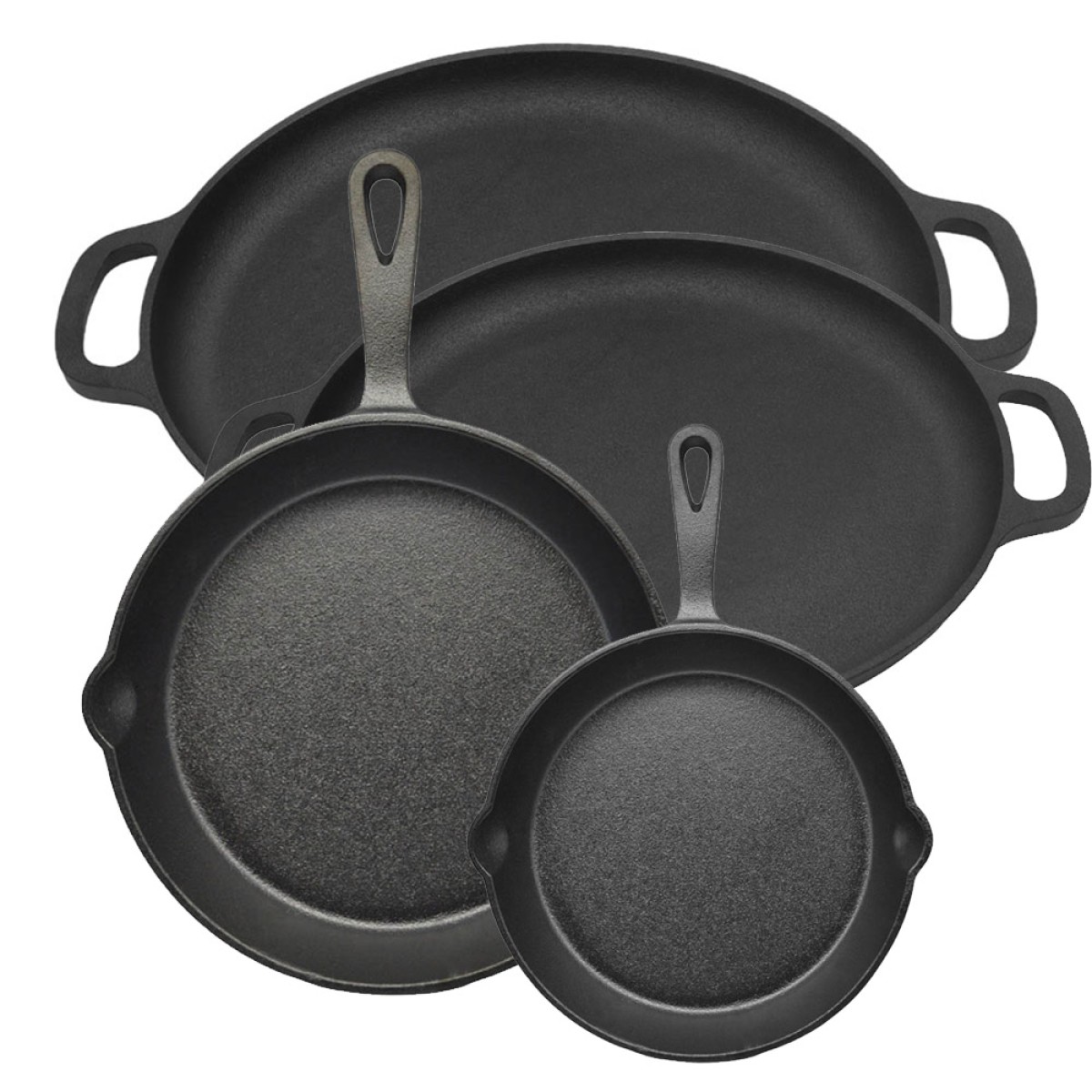 Ankor Premium Σετ Μαντεμένια Σκεύη 4τμχ - Τηγάνι Ν.20, Τηγάνι Ν.26 & 2 Μαντεμένια Ταψιά