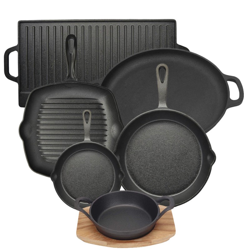 Ankor Premium Ολοκληρωμένο Σετ Μαντεμένια Σκεύη 6τμχ - Κατάλληλα για Όλες τις Εστίες, BBQ & Φούρνους