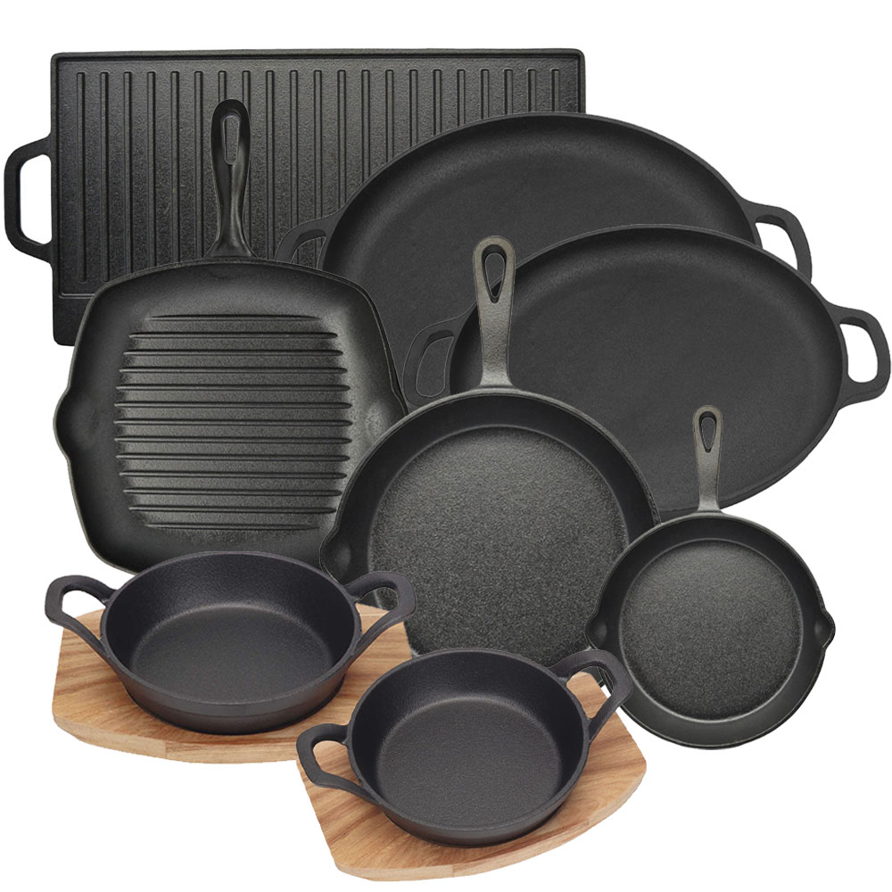 Ankor Premium Ολοκληρωμένο Σετ Μαντεμένια Σκεύη 8τμχ - Κατάλληλα για Όλες τις Εστίες, BBQ & Φούρνους