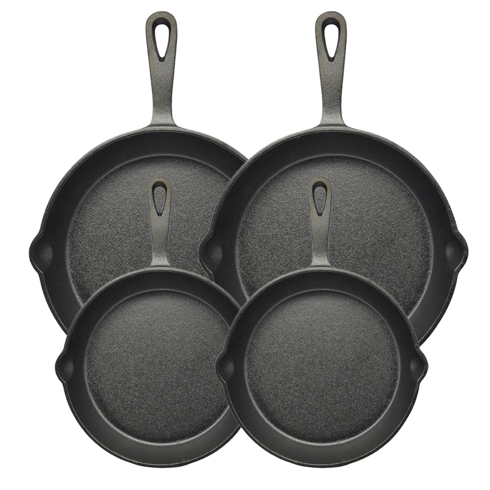 Ankor Premium Σετ Μαντεμένια Σκεύη 4τμχ - 2 Τηγάνια Ν.20 & 2 Τηγάνια Ν.26 Κατάλληλα για Όλες τις Εστίες