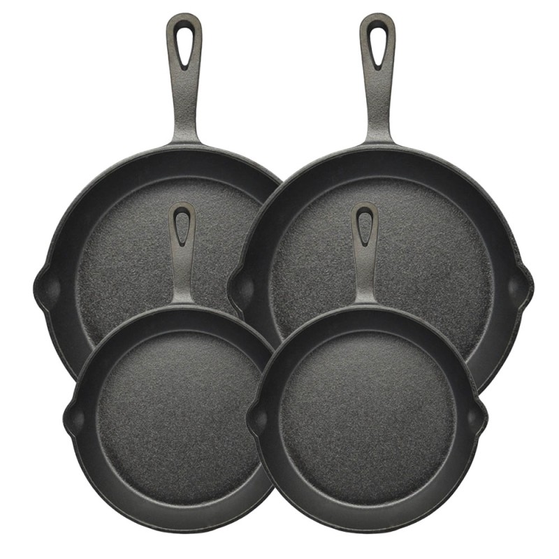 Ankor Premium Σετ Μαντεμένια Σκεύη 4τμχ - 2 Τηγάνια Ν.20 & 2 Τηγάνια Ν.26 Κατάλληλα για Όλες τις Εστίες