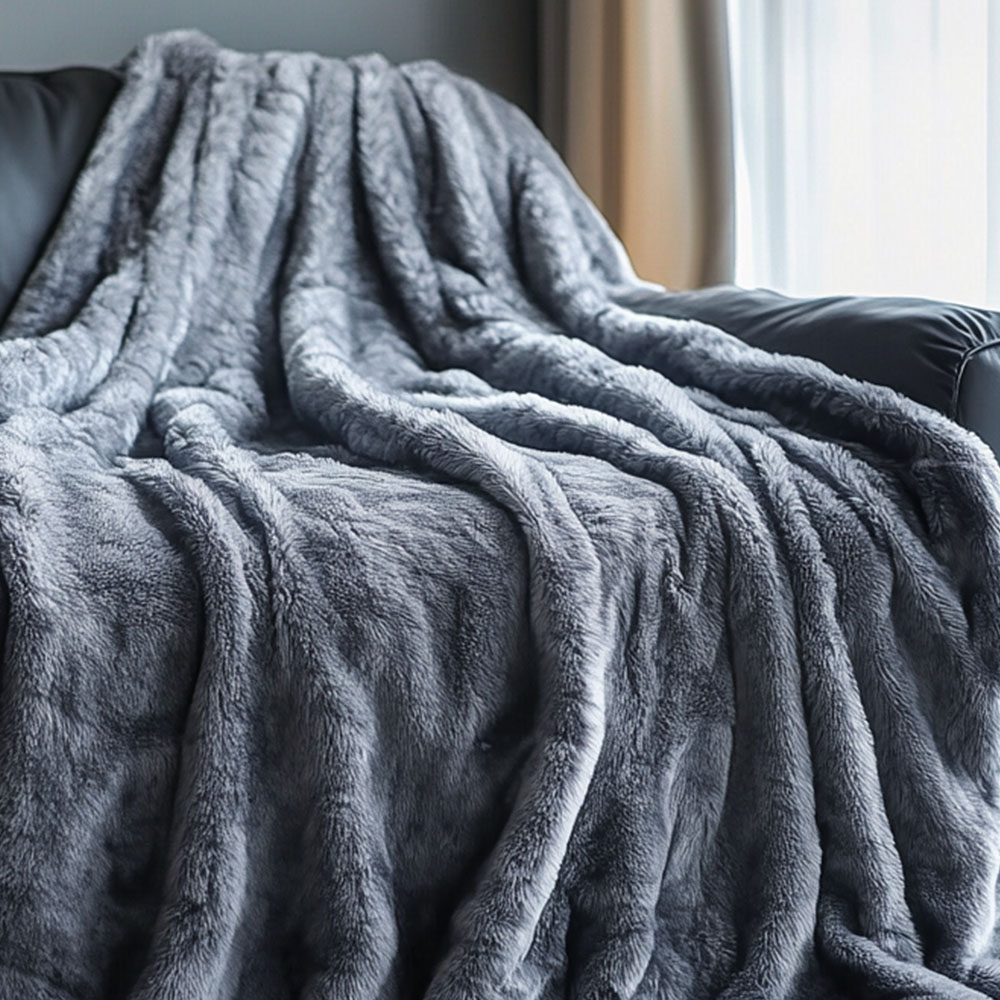 Ankor Κουβέρτα Fluffy Flannel Διπλή (200x220) Grey 846061