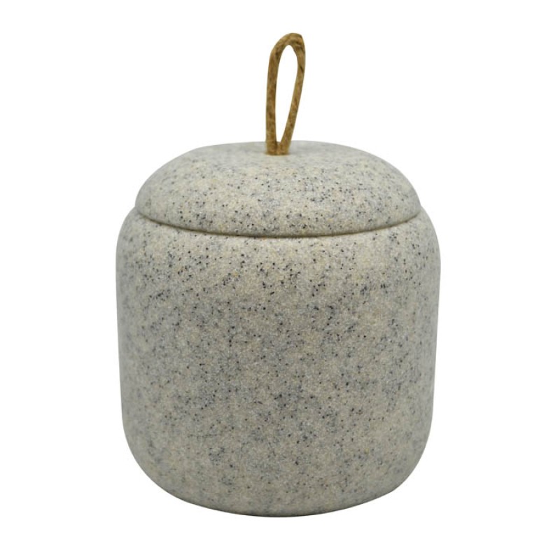 Ankor Stone Δοχείο για Βαμβάκι (Φ9.5x9.5) Πολυεστερικό