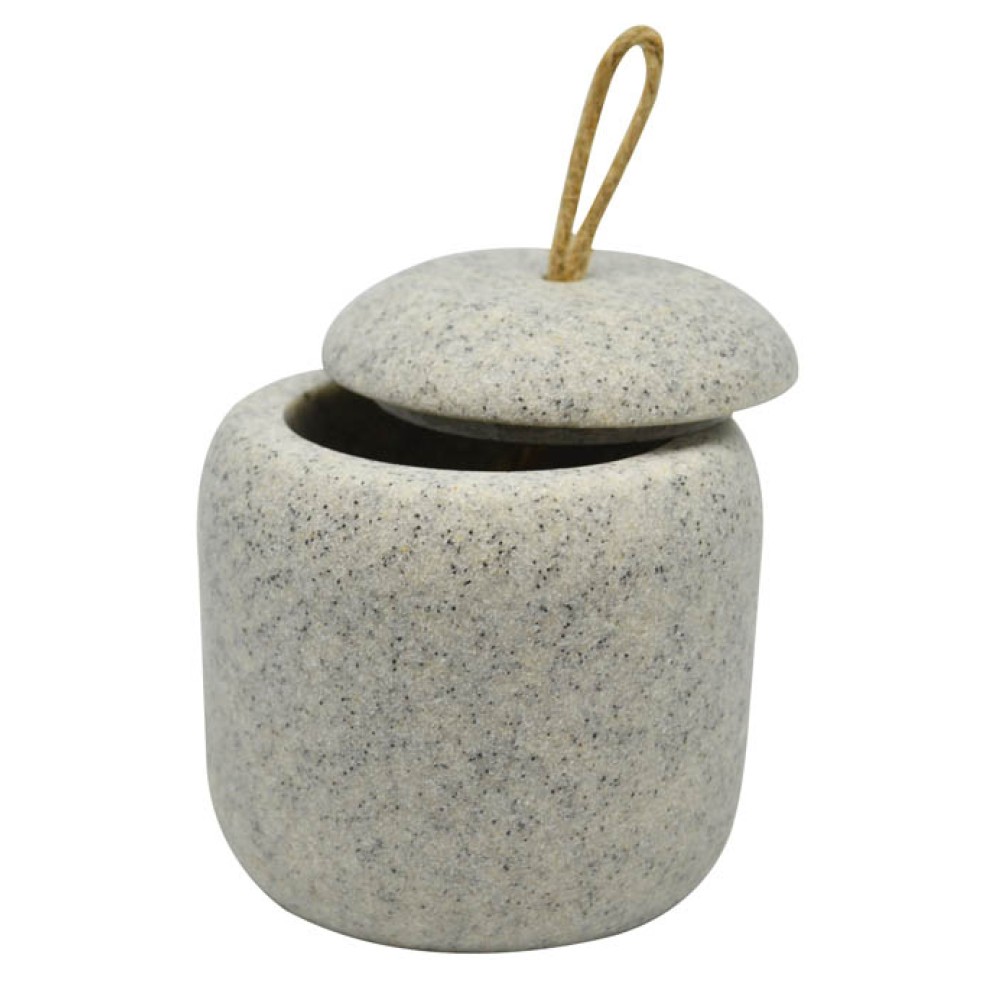 Ankor Stone Δοχείο για Βαμβάκι (Φ9.5x9.5) Πολυεστερικό