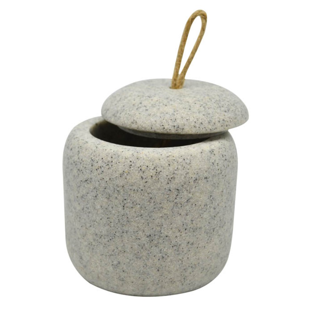 Ankor Stone Δοχείο για Βαμβάκι (Φ9.5x9.5) Πολυεστερικό