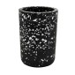 Ποτήρι Οδοντόβουρτσας (Φ6.2x10) Πολυεστερικό με εφέ μωσαϊκού σε μαύρο & λευκό χρώμα Sidirela Mosaic E-8174-12