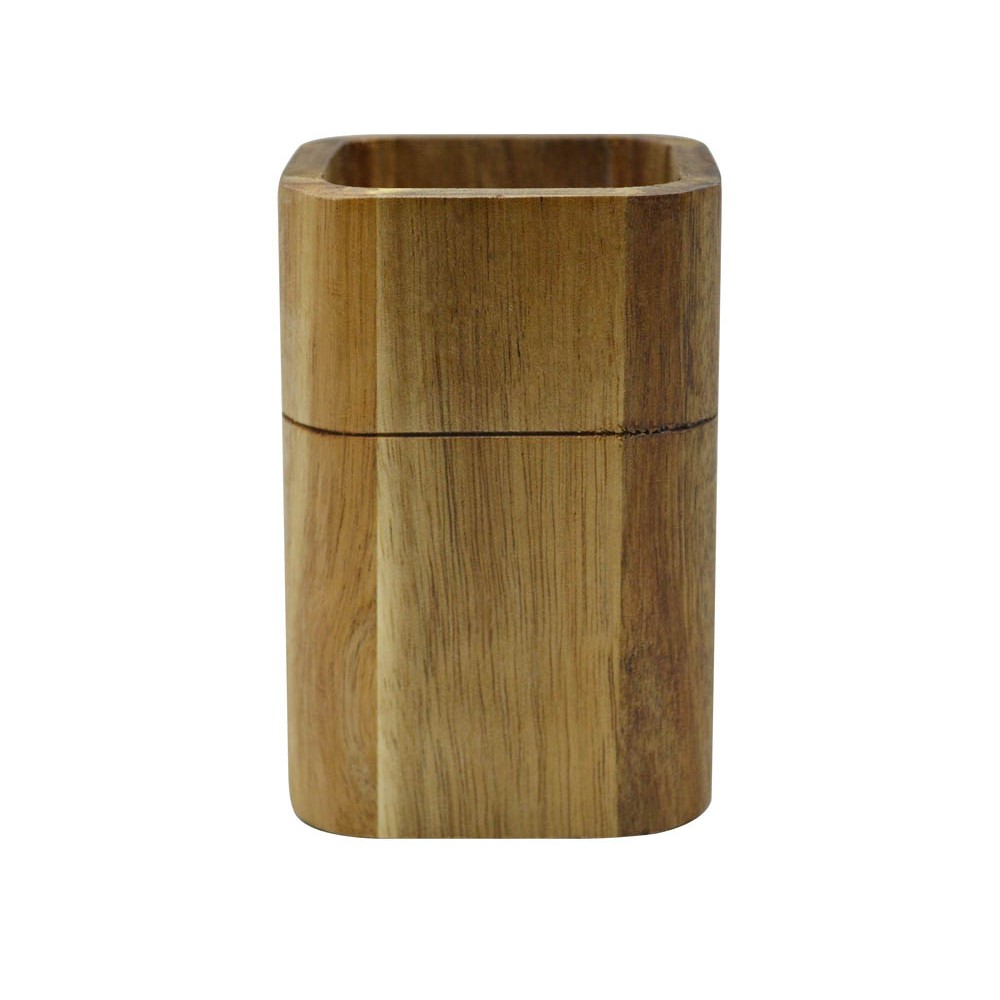 Ποτήρι Οδοντόβουρτσας (7.7x7.7x11.6) Ξύλινο Sidirela Wood E-8245-02