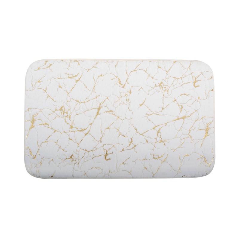 Πατάκι Μπάνιου (40x60) Αντιολισθητικό Sidirela Marble White E-8260-70