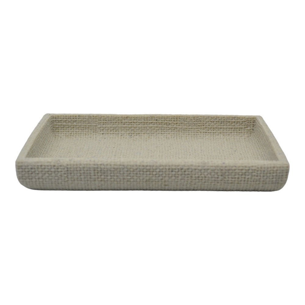 Ankor Beige Σαπουνοθήκη - Δισκάκι (20x12x2.3) με Σαγρέ Υφή