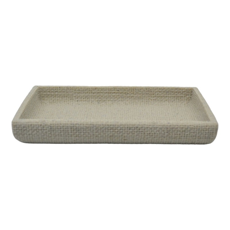 Ankor Beige Σαπουνοθήκη - Δισκάκι (20x12x2.3) με Σαγρέ Υφή