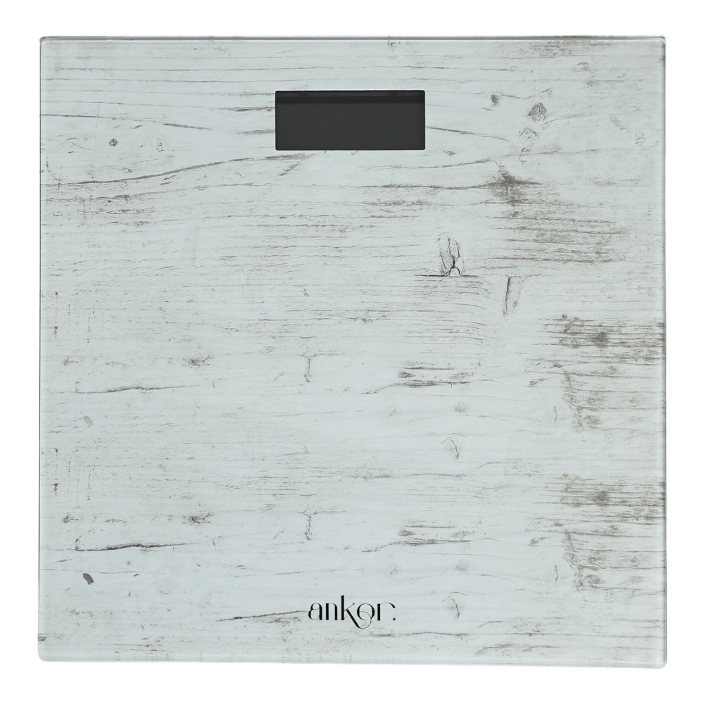 Ankor Wood White Ζυγαριά Μπάνιου (30x30x2.5) Ηλεκτρονική 840489