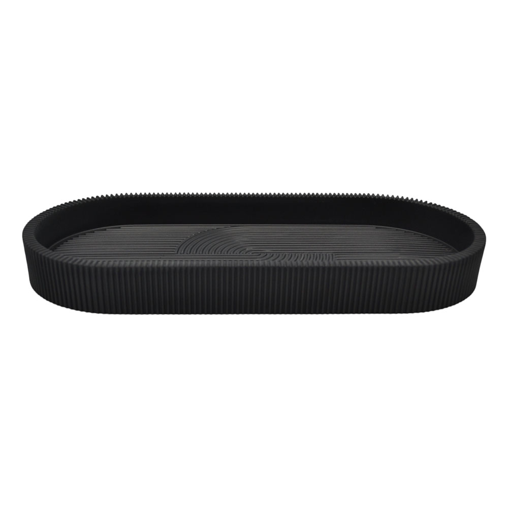 Ankor Circle Black Σαπουνοθήκη (25.6x11.3x3) Πολυεστερική 841608