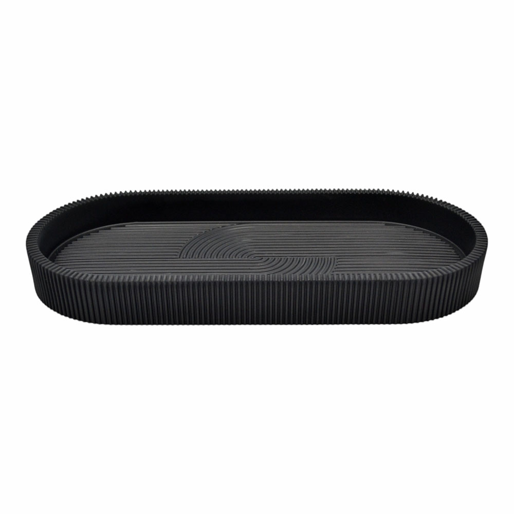 Ankor Circle Black Σαπουνοθήκη (25.6x11.3x3) Πολυεστερική 841608
