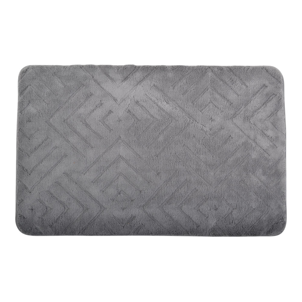 Πατάκι Μπάνιου (50x80) Αντιολισθητικό Ankor Memory Foam Grey 843343