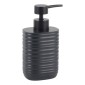 Ankor Dark Grey Δοχείο Κρεμοσάπουνου (8.1x8.1x16.9) Ριγέ Πολυεστερικό