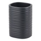 Ankor Dark Grey Ποτήρι Μπάνιου (7.6x6.7x10.6) Ριγέ Πολυεστερικό