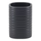Ankor Dark Grey Ποτήρι Μπάνιου (7.6x6.7x10.6) Ριγέ Πολυεστερικό