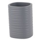 Ankor Grey Ποτήρι Μπάνιου (7.6x6.7x10.6) Ριγέ Πολυεστερικό